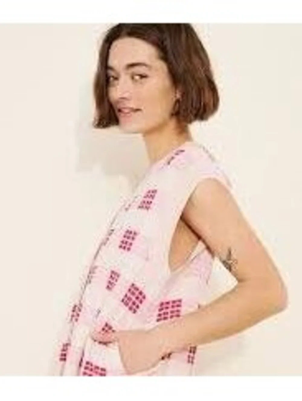 Free People Lewis Plaid Sweater Knit Romper red motif combo SIZE XS #1304